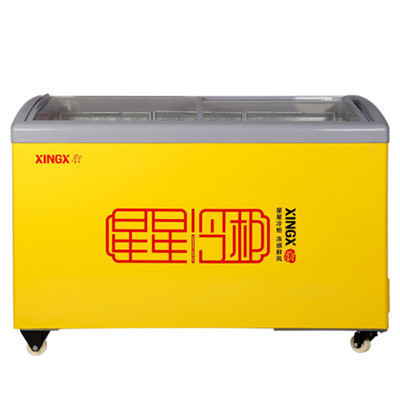 星星(XINGX) SCD-312CY 312升 双温冰柜 双温冷柜 卧式展示柜 冰柜商用 推拉门 冷藏柜+冷冻柜