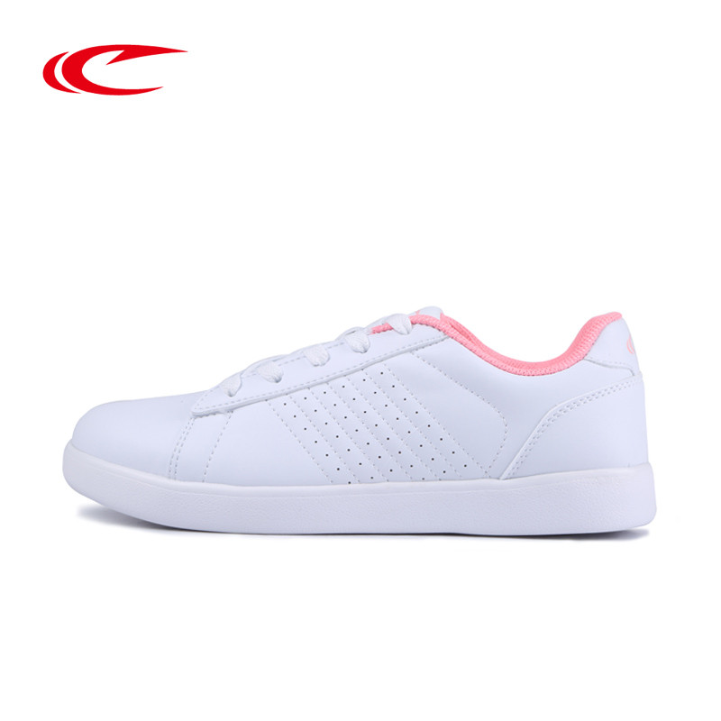 赛琪(SAIQI)女士板鞋/休闲鞋2018年春季低帮系带人造革/PU女运动鞋女鞋防滑跑步鞋子1