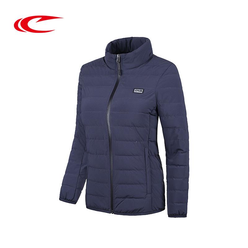 赛琪(SAIQI)女士运动羽绒服女款2018年冬季90%白鸭绒短款紧身型运动单排扣锦纶立领256666