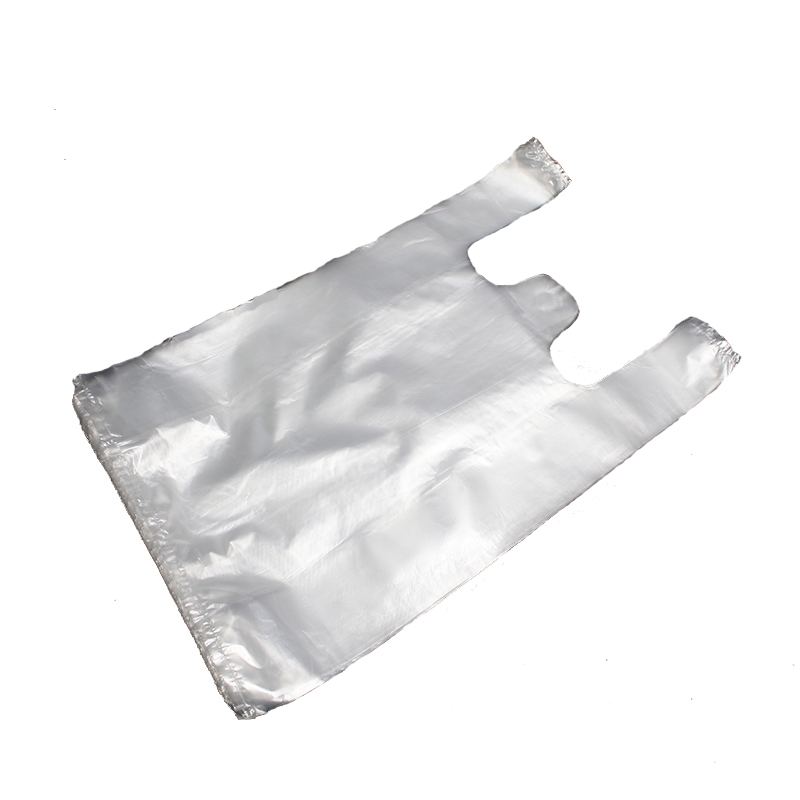 勿单拍 50包起发 白色食品塑料袋外卖打包方便袋大小号装背心手提袋一次性透明袋子34CM