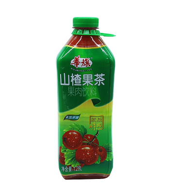 华旗山楂果茶果肉饮料 未加蔗糖1.28L*8瓶 整箱