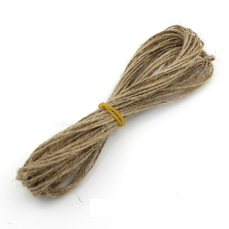 直径 6mm 绳子文档袋布艺吊牌装饰材料细麻绳捆绑黄麻线