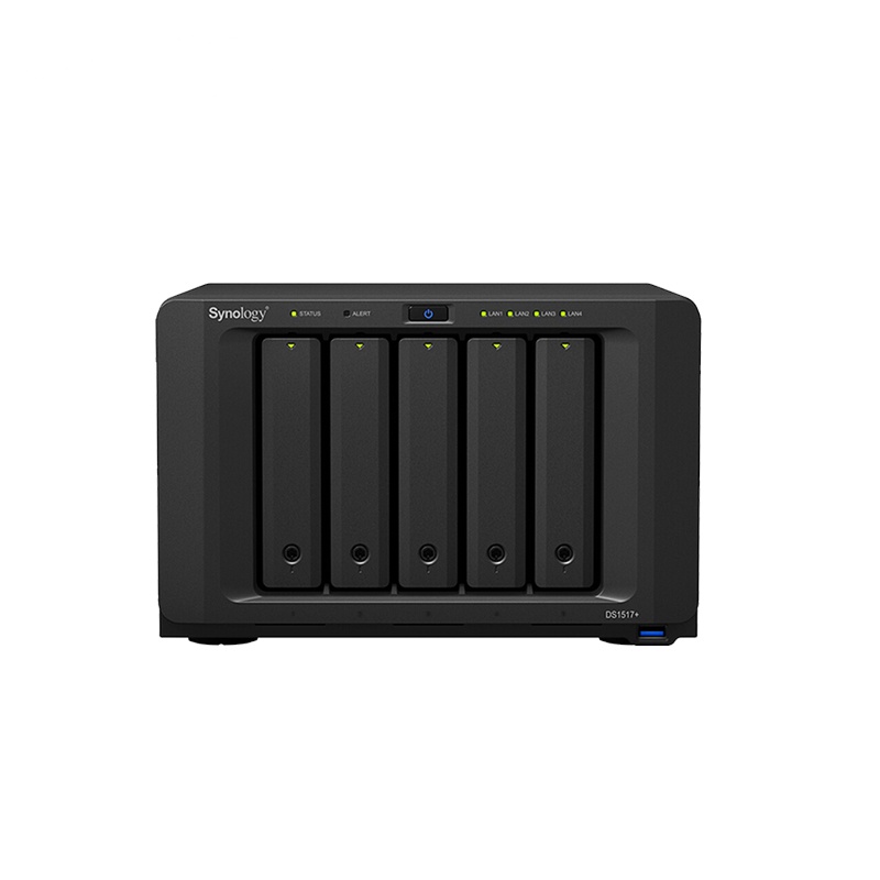 群晖(Synology)DS1517+网络存储服务器(四核芯2.4GHz 内存8G 硬盘8T*5)