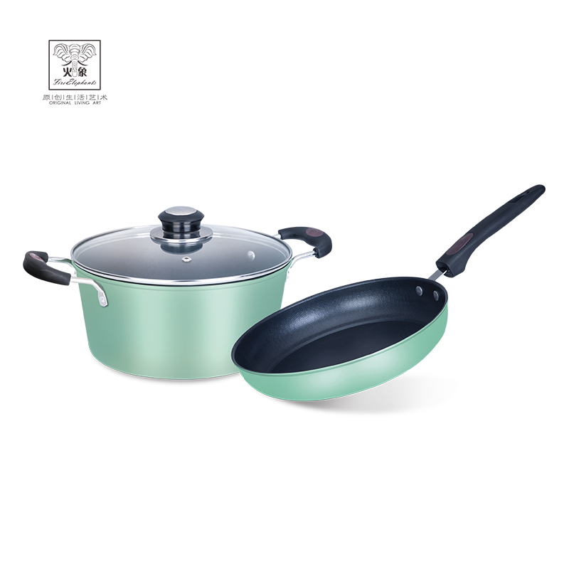 火象 幸福时代两件套锅具 HXG-TZ058(价格是单套价格,起订量120套,不足起订量不发货)