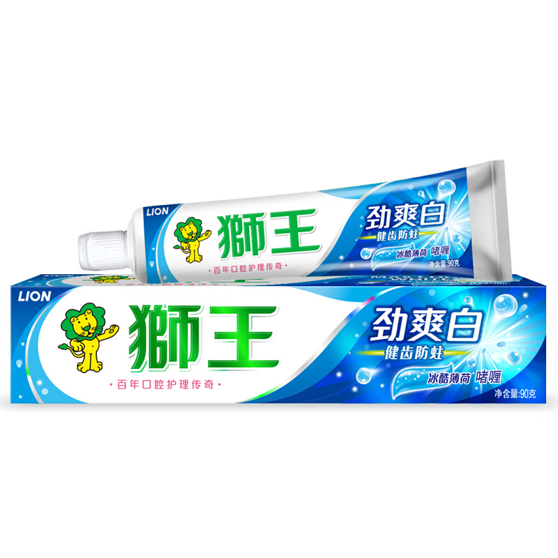 狮王 劲爽白 牙膏冰酷薄荷 90g(单位:支)