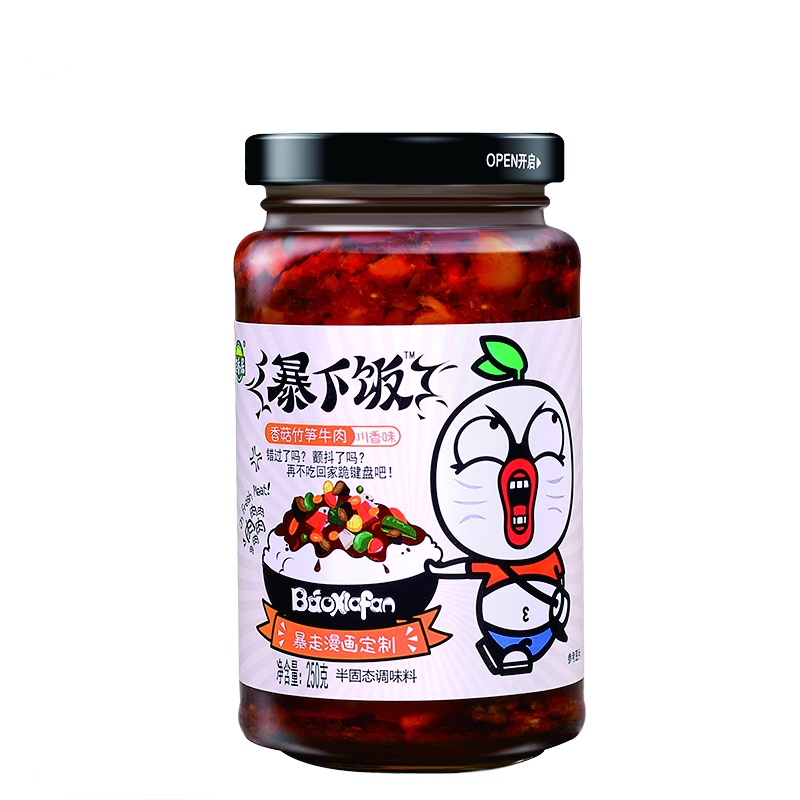 吉香居爆下饭香菇竹笋牛肉川香味250g