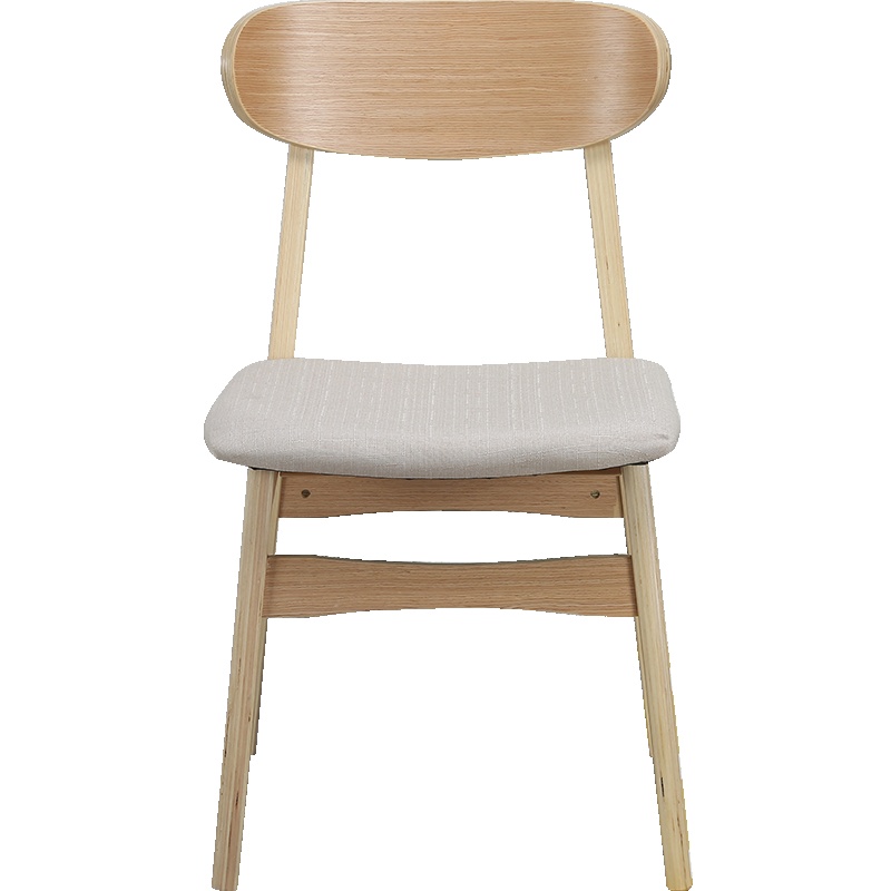 全友家居 椅子现代简约餐椅棉麻坐垫北欧休闲家用餐厅椅子DX106011单人椅