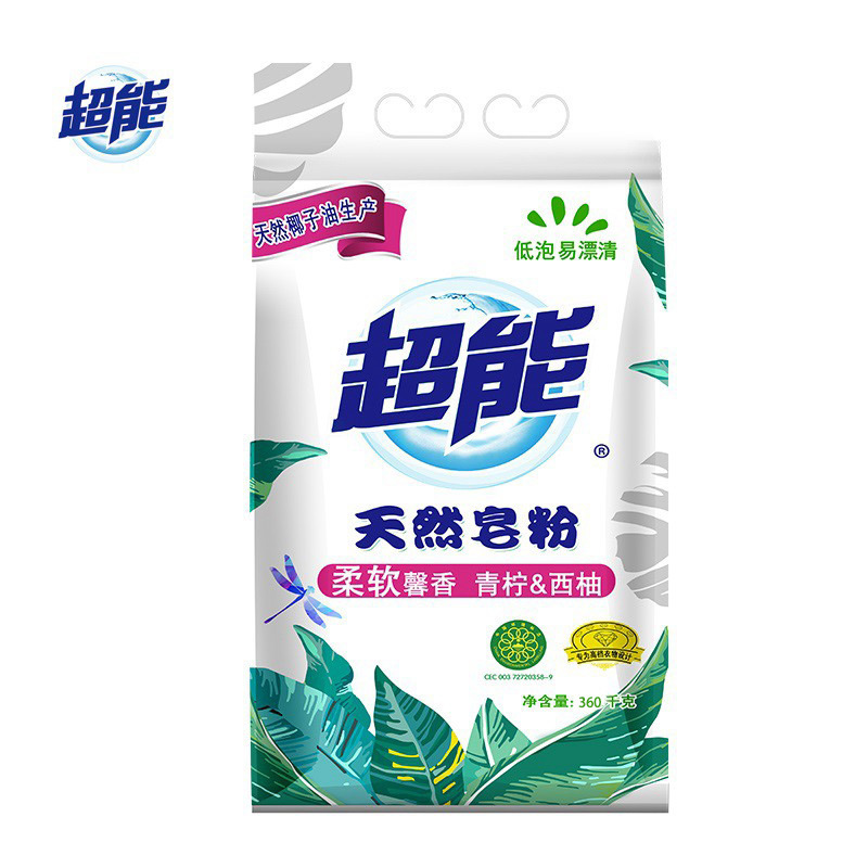 超能 柔软馨香 天然皂粉 360g (单位:袋)