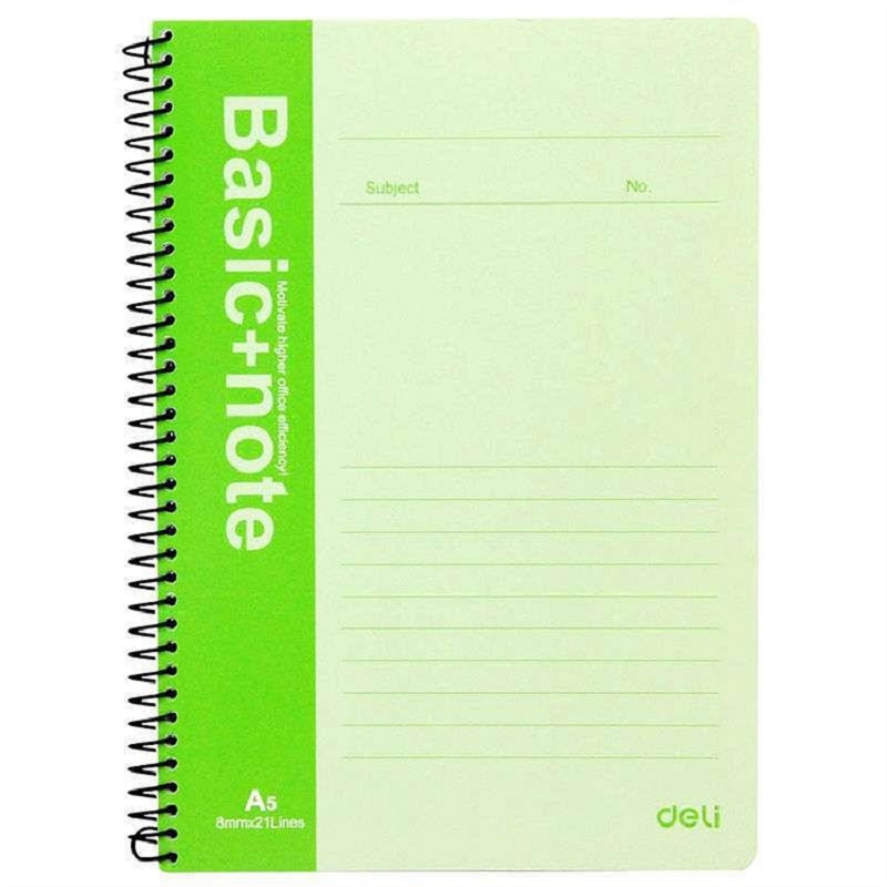 [精选]得力(deli) 7684办公螺旋本(混)-80张-A5*12本
