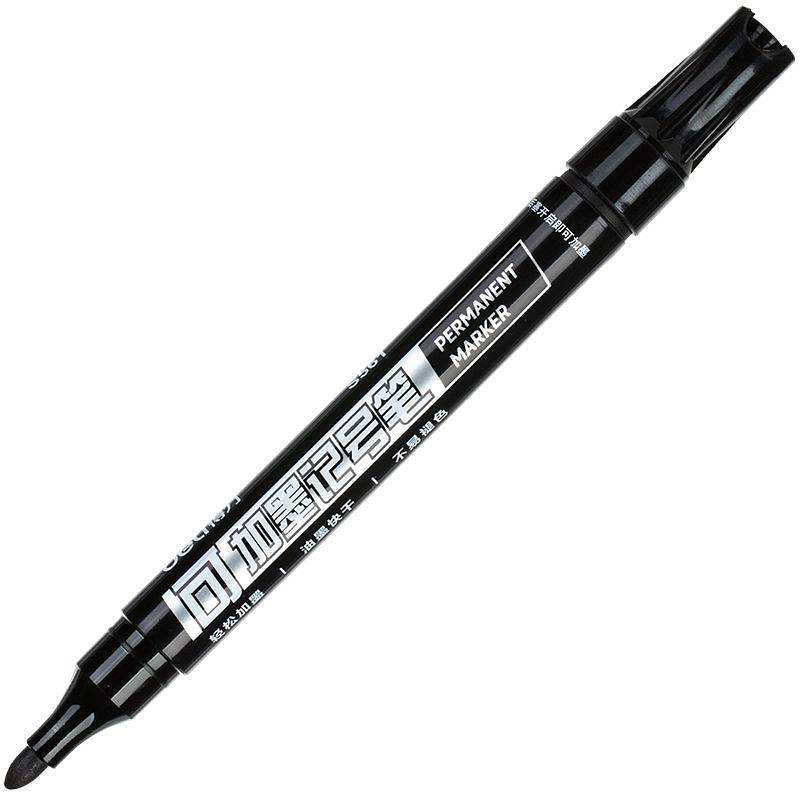 [精选]得力(deli)S561可加墨物流记号笔 油性黑色大头笔 10支/盒 (4盒价格) 黑色