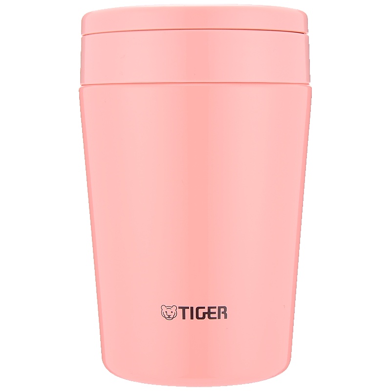 虎牌(tiger)保温杯MCL-A38C粉色PC304不锈钢真空杯汤焖烧杯大肚杯 380ml