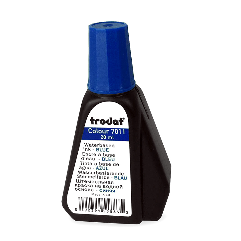 卓达 28ml 蓝色 回墨印水性环保 印油 7011(单位:瓶)