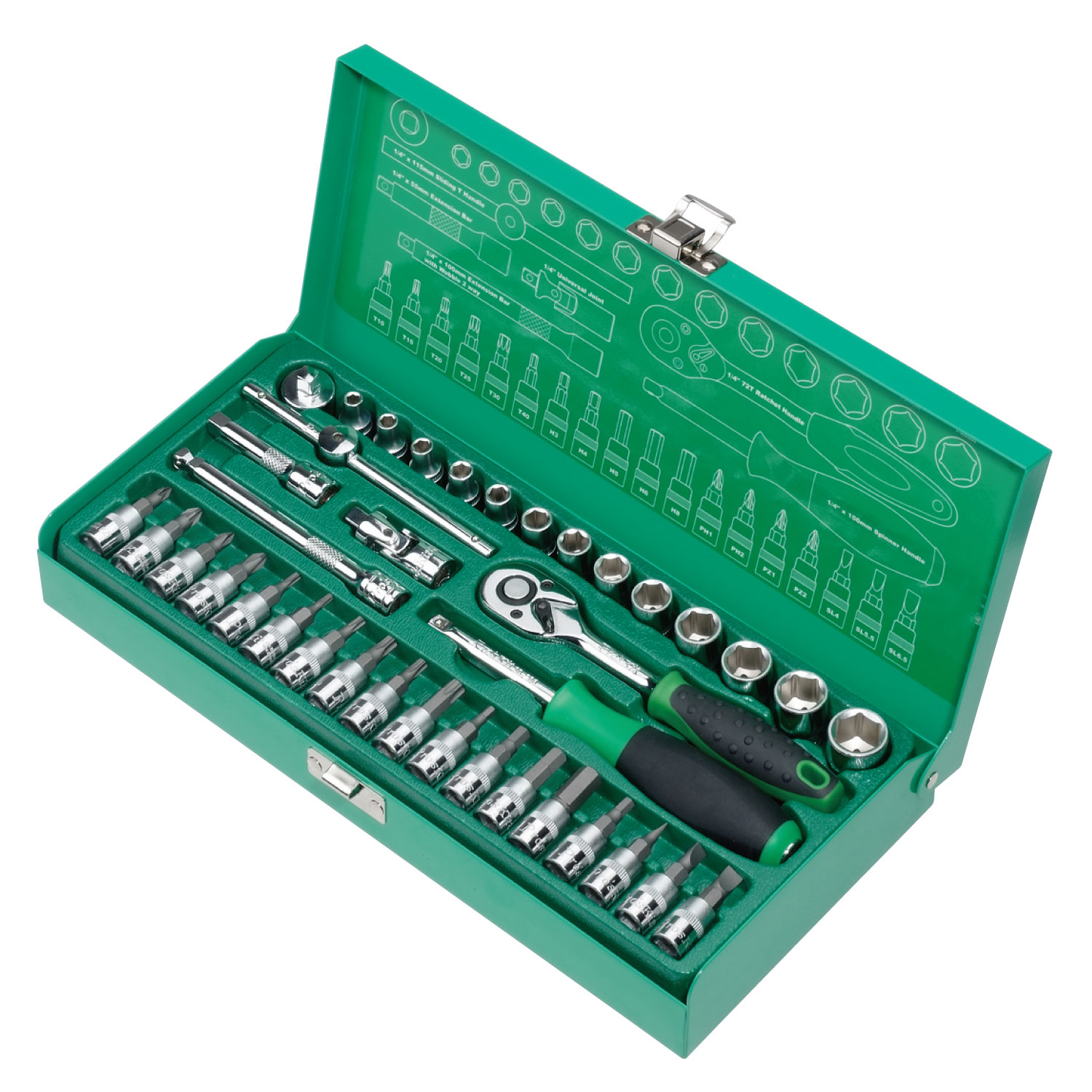 台湾宝工SK-22401M 6.35 MM24件套筒工具组