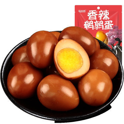 蜀道香 卤味食品 香辣鹌鹑蛋360g 120g*3袋(休闲零食)