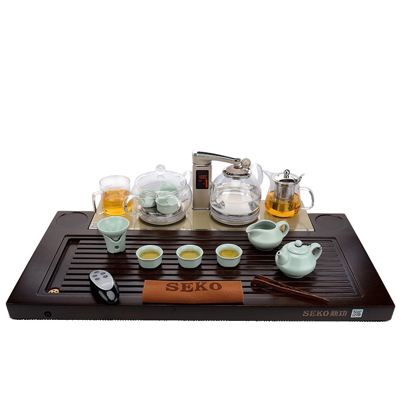 SEKO/新功F188 鸡翅木茶盘家用大号茶台全自动一体电茶炉