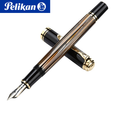 百利金(Pelikan )M401棕乌龟M400玳瑁纹墨水笔14K金尖钢笔