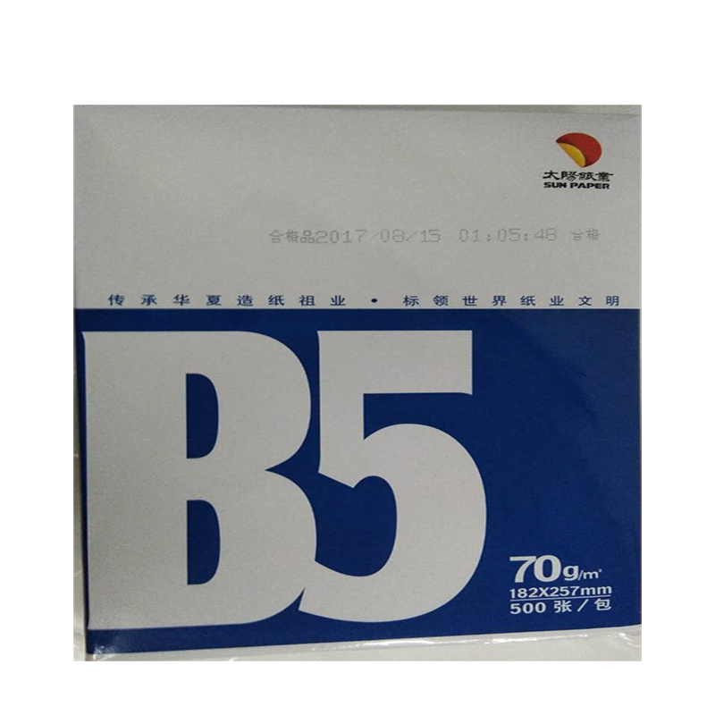 博韵 70克B5多功能复印纸(5包/箱*500张/包)