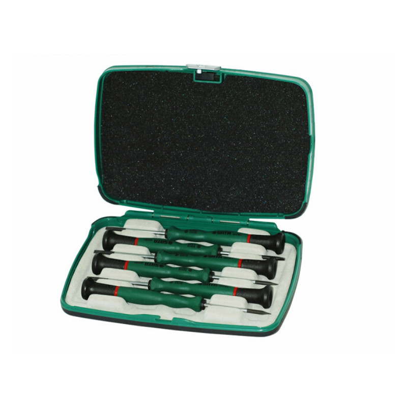 世达 SATA 9312 6 件套微型一字、十字螺丝批组套