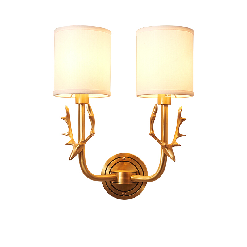 FSL佛山照明 美式壁灯卧室床头灯房间简约全铜装饰客厅过道楼梯灯创意