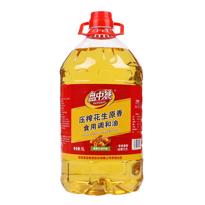 加加 盘中餐压榨花生原香食用调和油5L