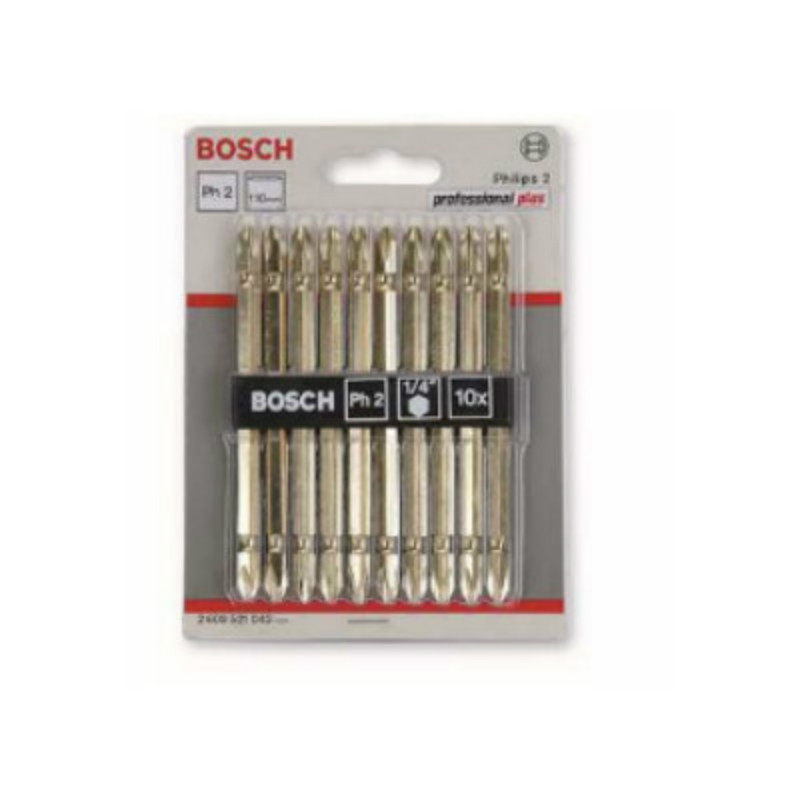 博世 Bosch 2608521043 螺丝批嘴 / 套装 Ph2 / 110mm 金色 10支