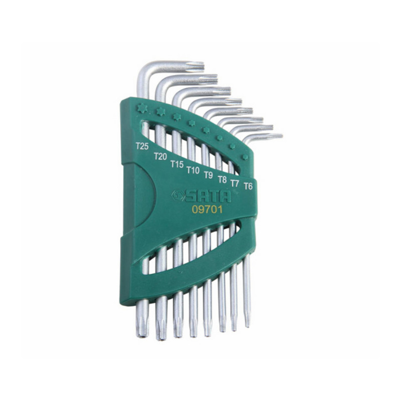 世达 SATA 9701 8 件长L型中孔花型扳手组套