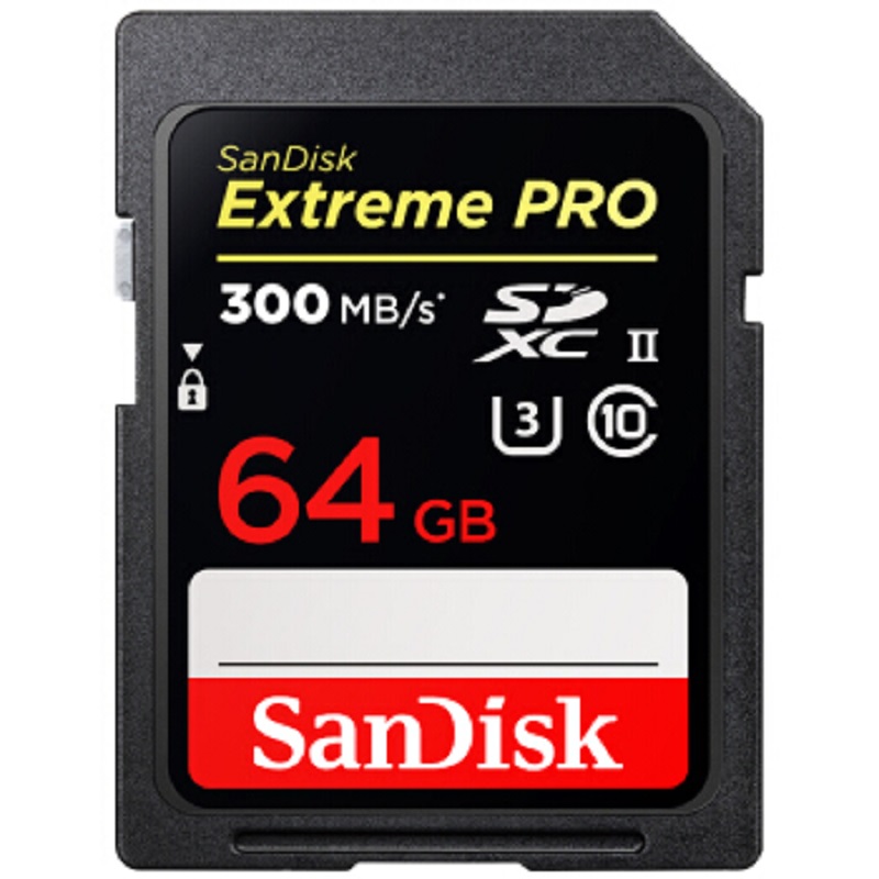 闪迪(SanDisk)读速300MB/s 写速260MB/s至尊SDXC UHS-II