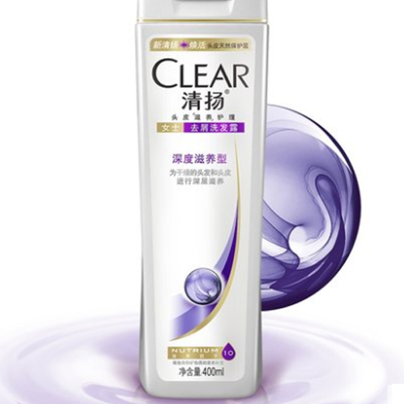 清扬(CLEAR) 女士去屑洗发露深度养护型白瓶 12X400G