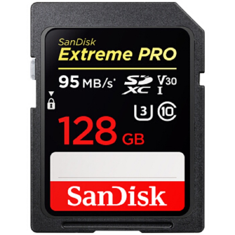 闪迪(SanDisk)存储卡 V30 U3 Class10 SD卡128GB 读速95MB/s 写速90MB/s