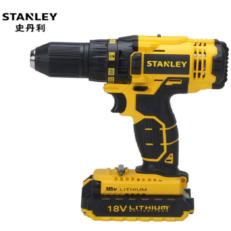 史丹利STANLEY18V 锂电充电式电钻起子 SCD20C2K-A9 (吹塑箱21*3Ah电池4件/套(单位:套)