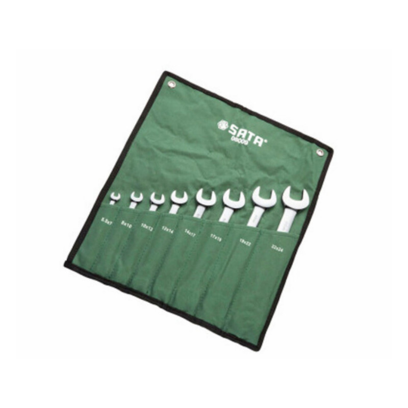 世达 SATA 8009 8 件套全抛光双开口扳手