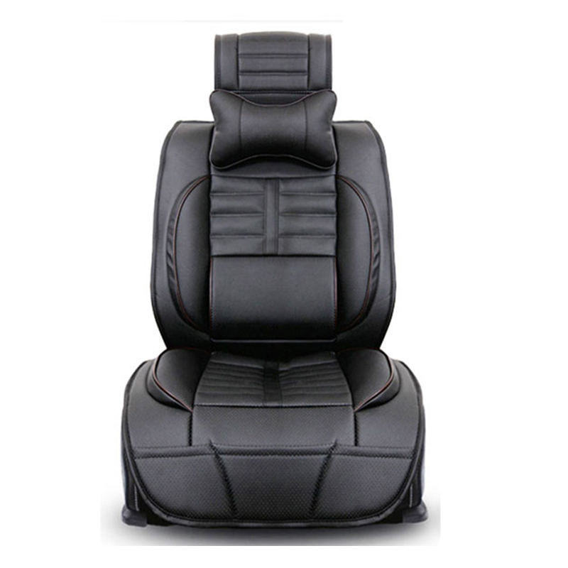 皓邦 汽车坐垫夏季四季通用全包加一对头枕 黑色