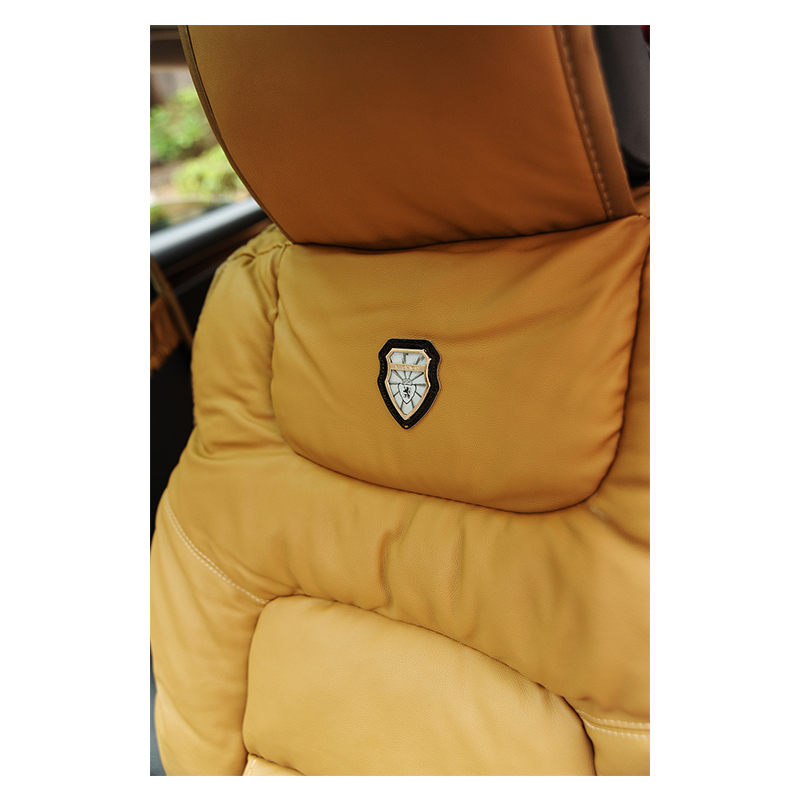 皓邦 经典皮款汽车坐垫 冬季座垫 四季通用 保暖可爱毛绒车垫 经典皮款 浅驼色