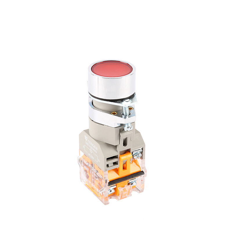 天正电气 TGLA38 40mm蘑菇头按钮 1NO+1NC 自锁型 红色 塑料 08010160031 按钮