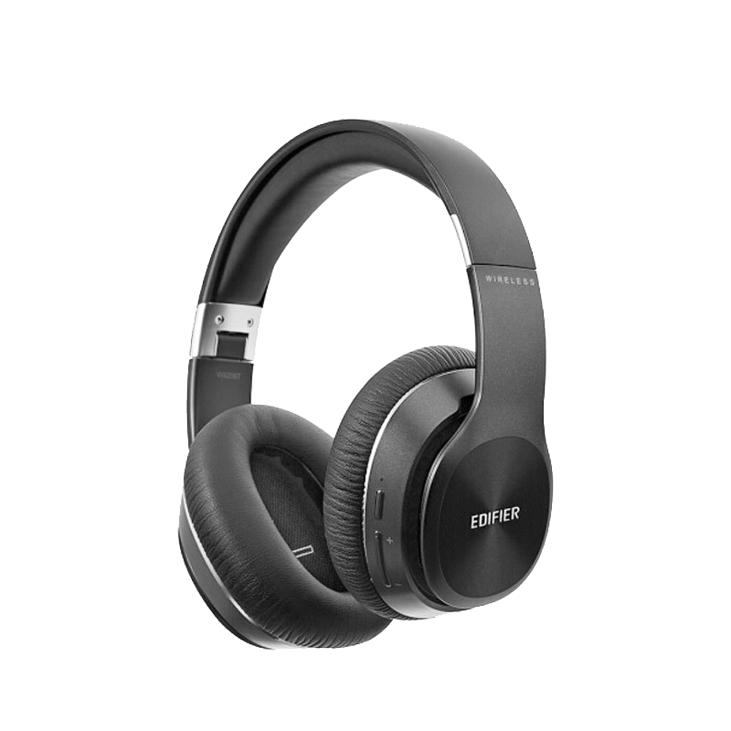 漫步者Edifier W820BT头戴式蓝牙无线耳机折叠运动跑步游戏音乐3.5mm插孔有线黑色