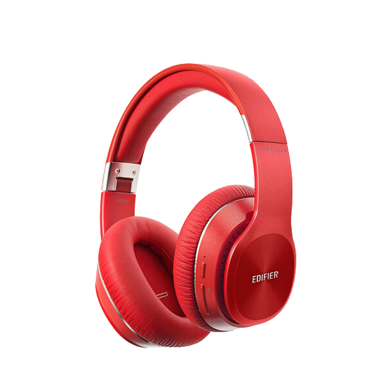 漫步者Edifier W820BT头戴式蓝牙无线耳机折叠运动跑步游戏音乐3.5mm插孔有线红色