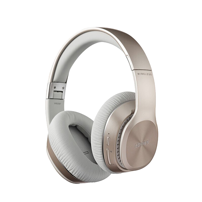 漫步者Edifier W820BT头戴式蓝牙无线耳机折叠运动跑步游戏音乐3.5mm插孔有线金色