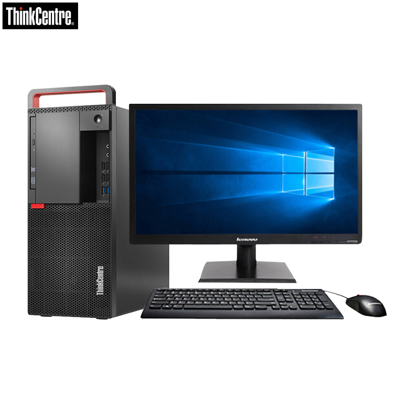 联想ThinkCentre M920T 台式电脑 19.5英寸屏(I7-8700 16GB 1TB+256GB固态 2G独显 刻录 DOS)