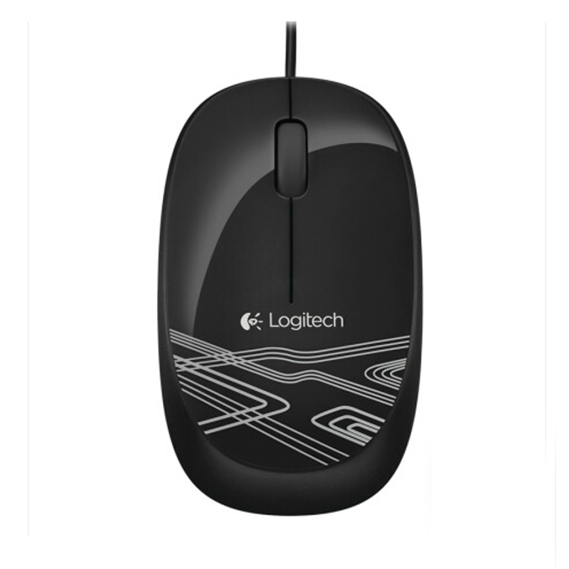 罗技(Logitech)M105 鼠标 时尚多彩 左右手通用(炫酷黑)