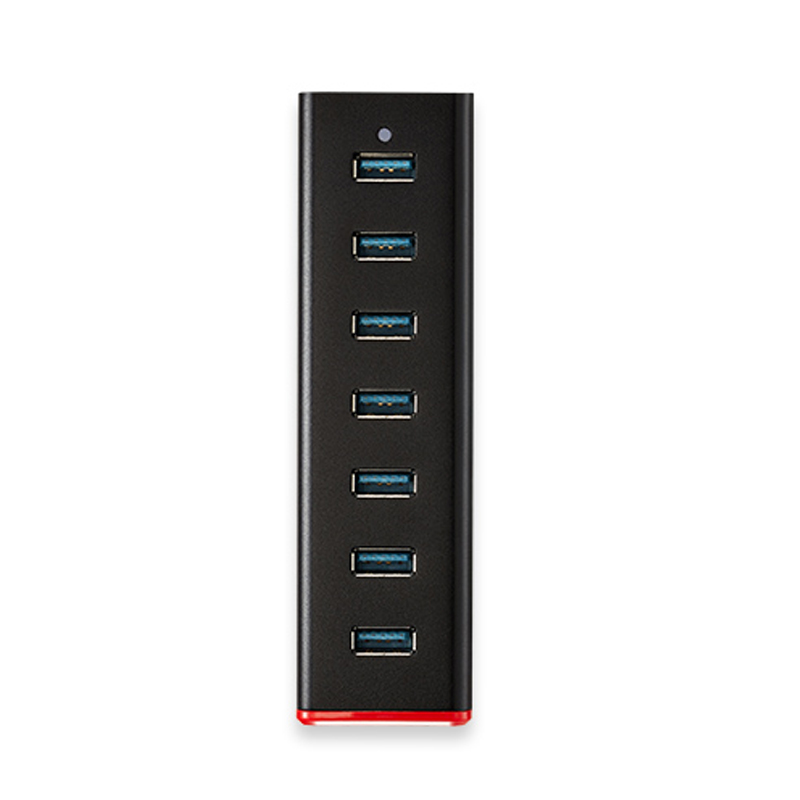 飚王(SSK) shu370铁三角一拖7口集线器HUB USB3.0分线器 带电源适配器