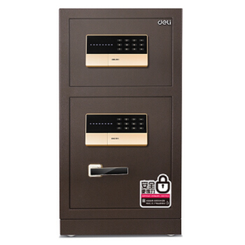 得力(deli) 33032镇山虎系列双门办公高双层保管箱 棕色 70cm (1个价格)