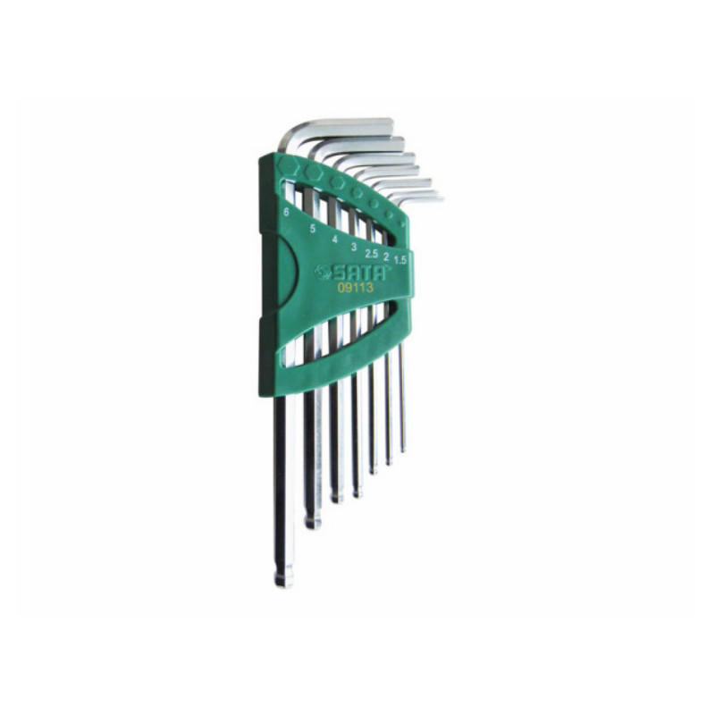 世达 SATA 9113 7 件加长球头内六角扳手组套