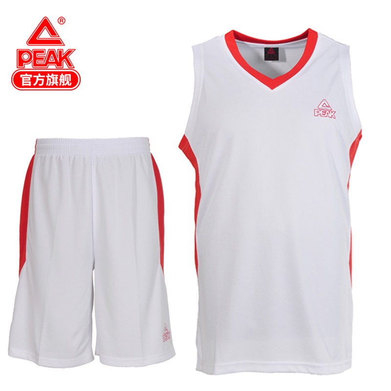 匹克(PEAK)男子篮球服套装训练比赛运动服透气排汗加大型薄款运动套装F762081