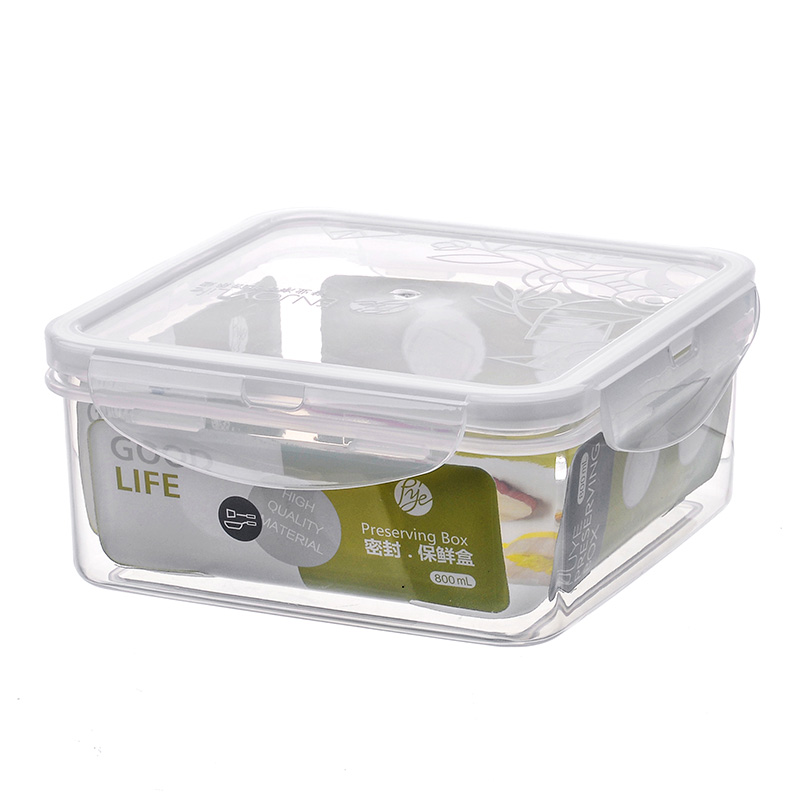 普业 1600ML四方形家用食品盒冰箱收纳盒其他密封水果保鲜盒 PY-1210