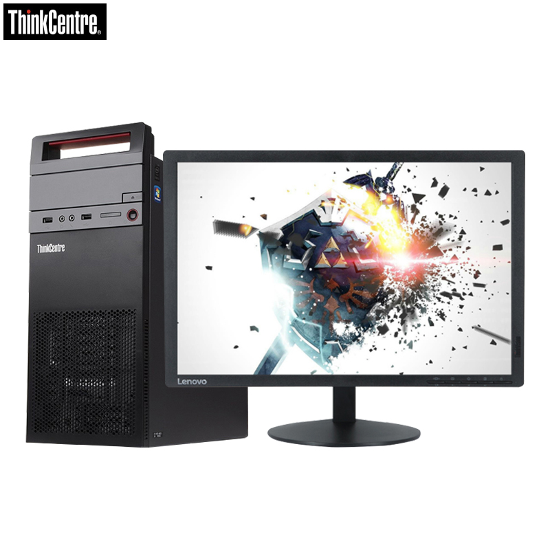 联想ThinkCentre E74 台式电脑 19.5英寸屏(G4400 4GB 500GB 集显 无光驱 W10)