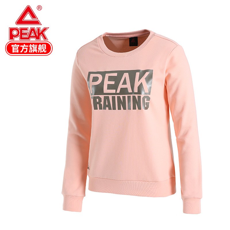匹克(PEAK)女子卫衣2018秋冬新款长袖圆领套头休闲服训练上衣