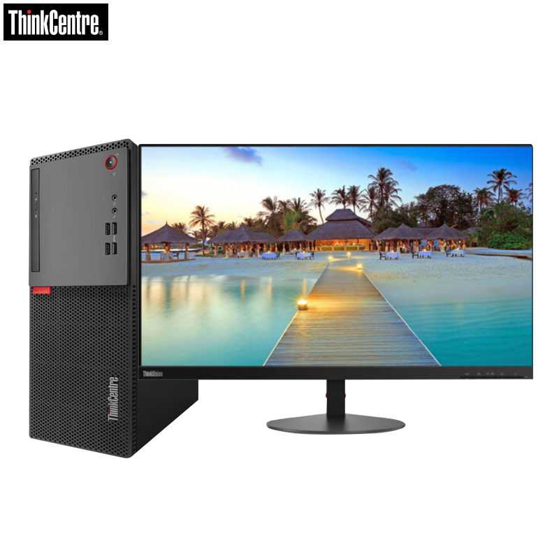 联想ThinkCentre E75 台式电脑 27英寸屏(I5-6400 4GB 500GB 1G独显 Rambo W10)