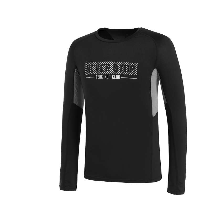 匹克(PEAK)男子长袖T恤2018秋季新款跑步夜跑吸湿排汗中款运动T恤运动服DF683151