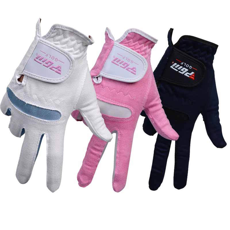 PGM 高尔夫手套 高尔夫手女款超纤布手套 双手 高尔夫女士手套
