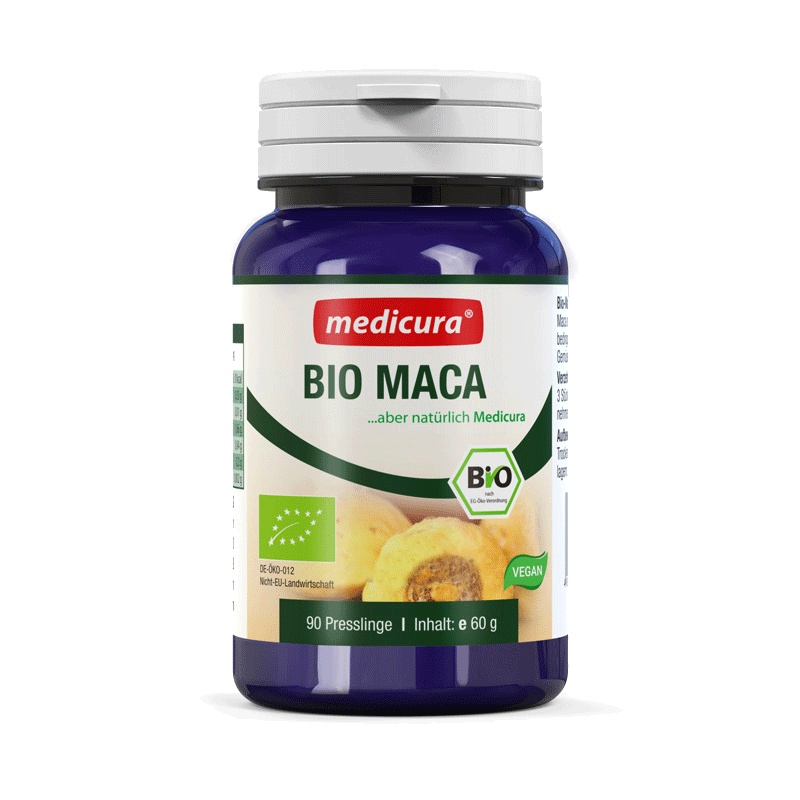 [强肾备孕补充精力]Medicura 莫迪卡 每德 天然有机纯玛卡片 90粒/瓶 德国进口 80克